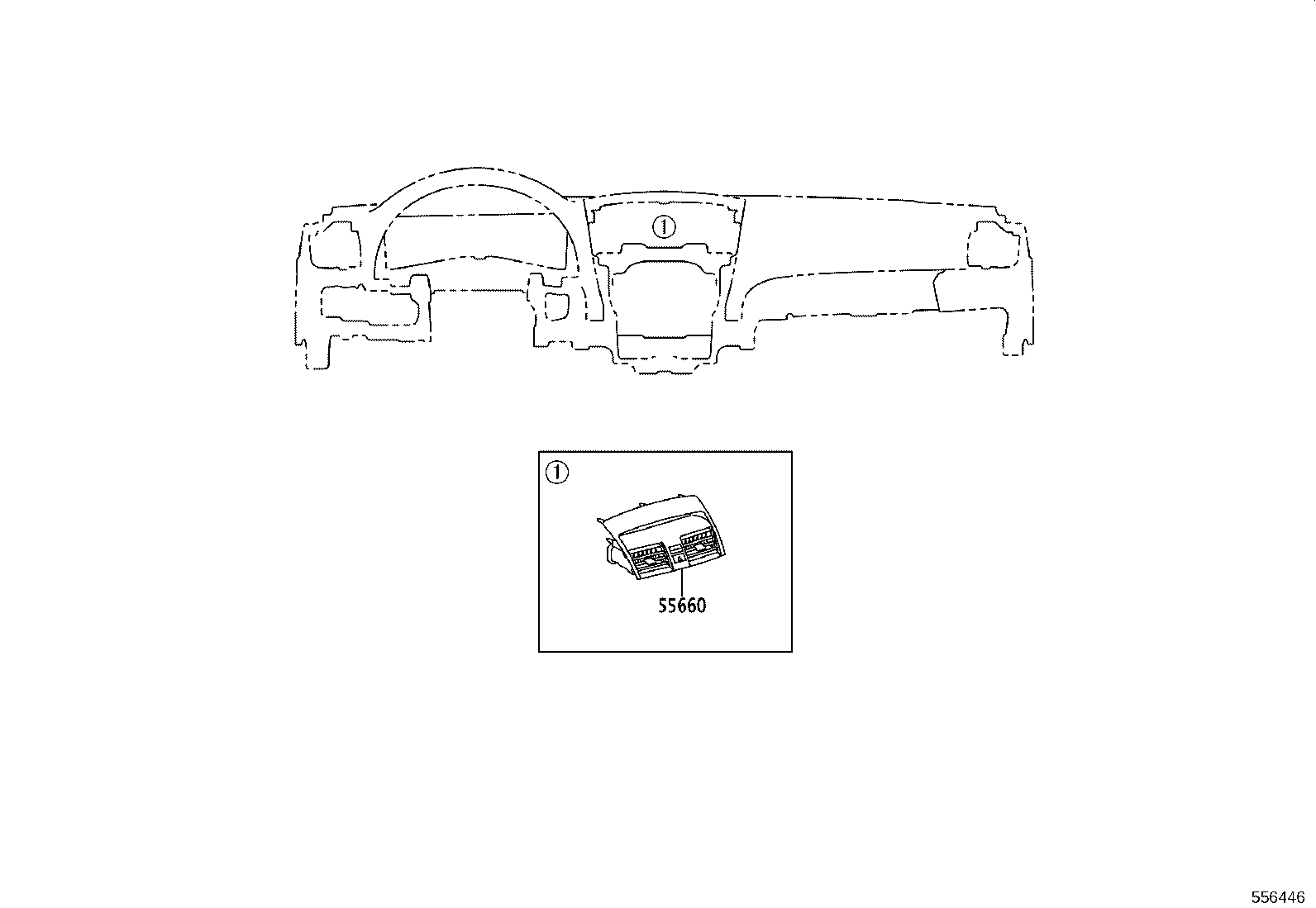 55330-06232 REINFORCEMENT ASSY, INSTRUMENT PANEL product image