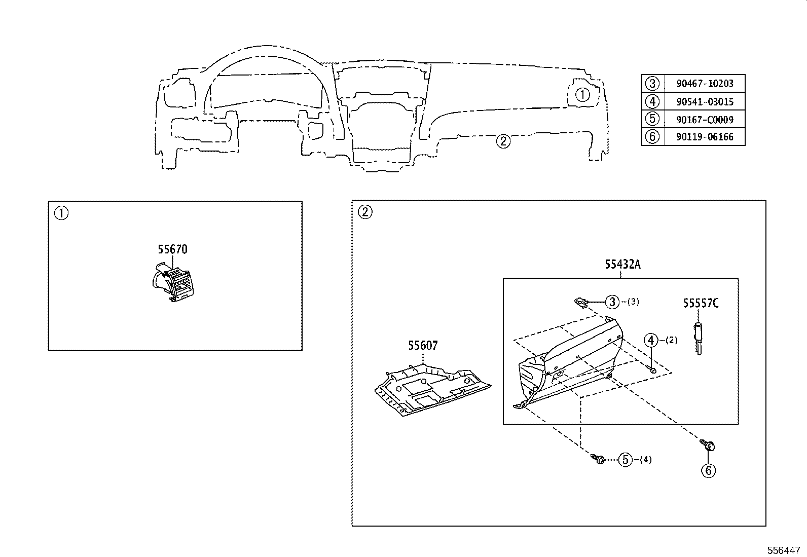 55330-06232 REINFORCEMENT ASSY, INSTRUMENT PANEL product image