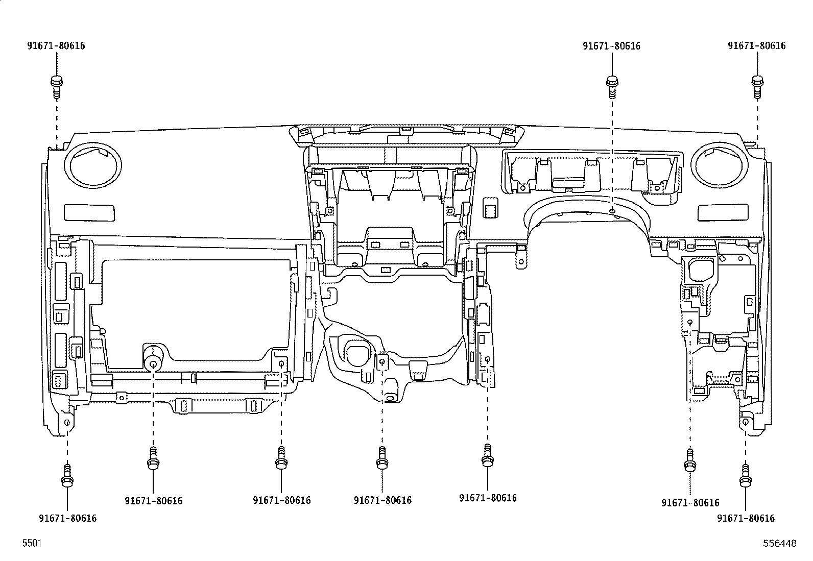 55054-B2010 STOPPER SUB-ASSY, GLOVE COMPARTMENT DOOR product image