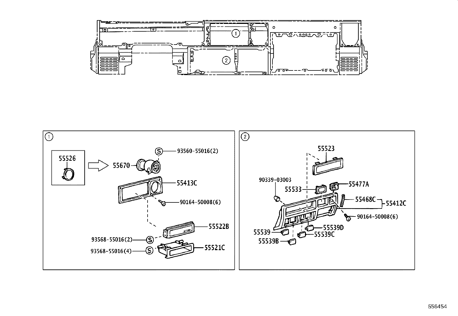 55304-60061 BRACKET SUB-ASSY, INSTRUMENT PANEL BRACKET MOUNTING product image
