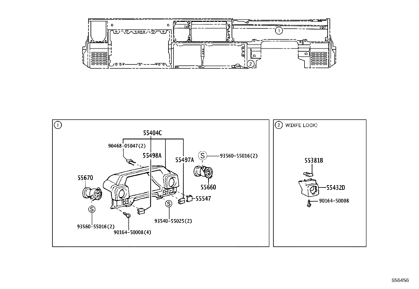 55304-60061 BRACKET SUB-ASSY, INSTRUMENT PANEL BRACKET MOUNTING product image