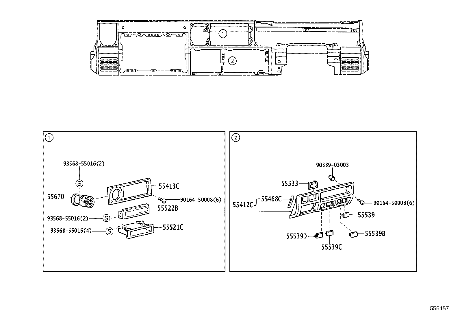 55304-60061 BRACKET SUB-ASSY, INSTRUMENT PANEL BRACKET MOUNTING product image