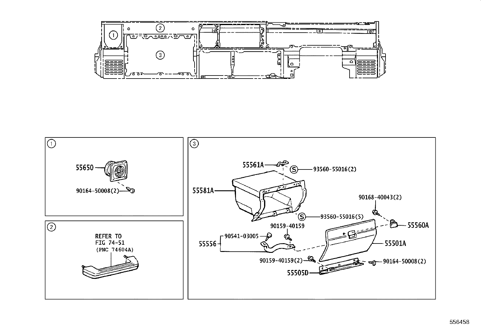 55304-60061 BRACKET SUB-ASSY, INSTRUMENT PANEL BRACKET MOUNTING product image