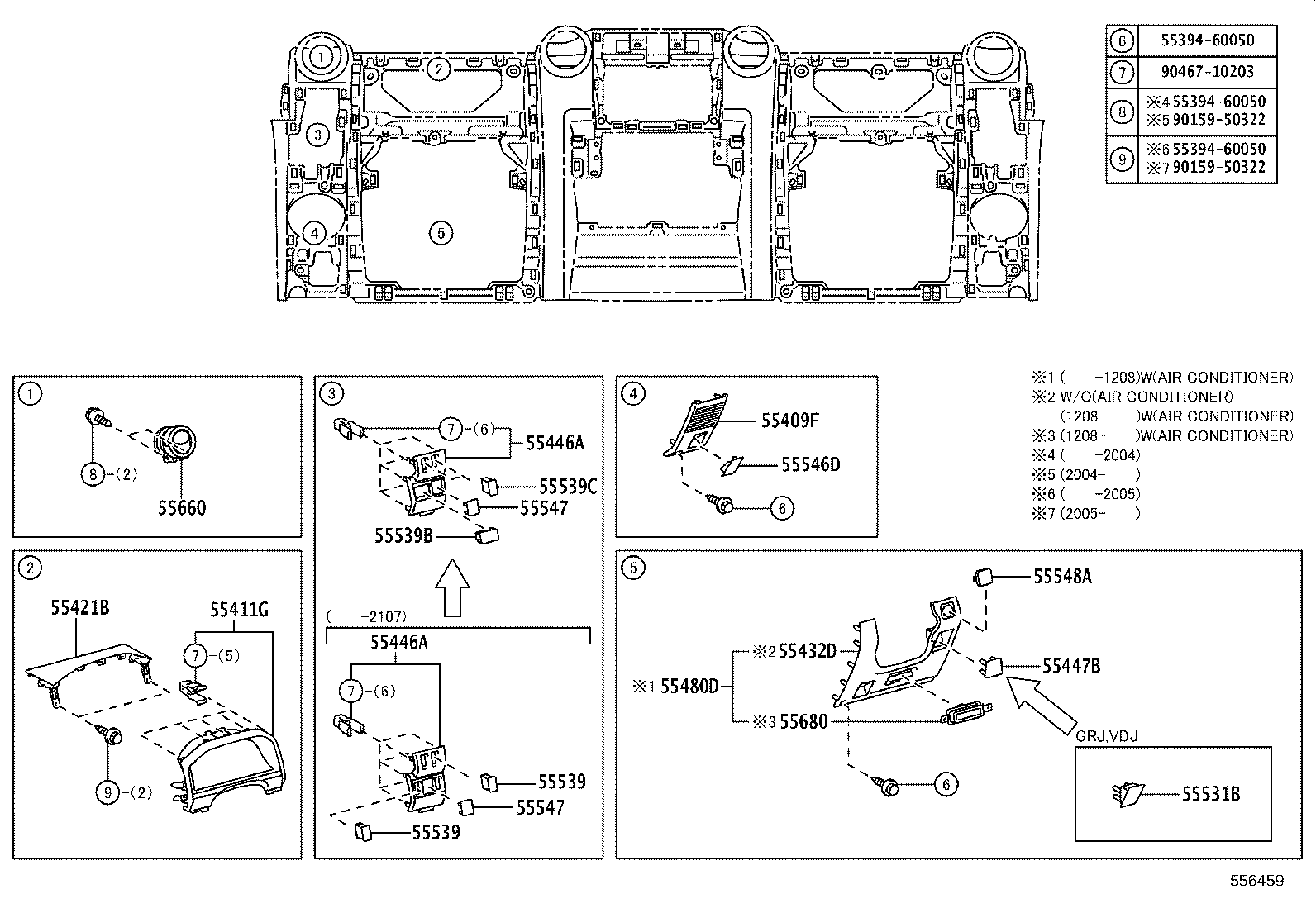 55304-60061 BRACKET SUB-ASSY, INSTRUMENT PANEL BRACKET MOUNTING product image