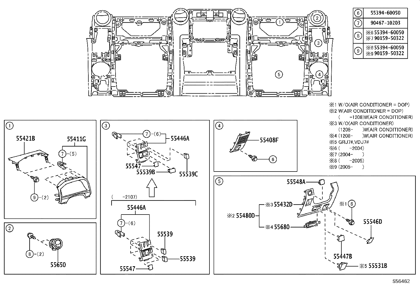 55304-60061 BRACKET SUB-ASSY, INSTRUMENT PANEL BRACKET MOUNTING product image