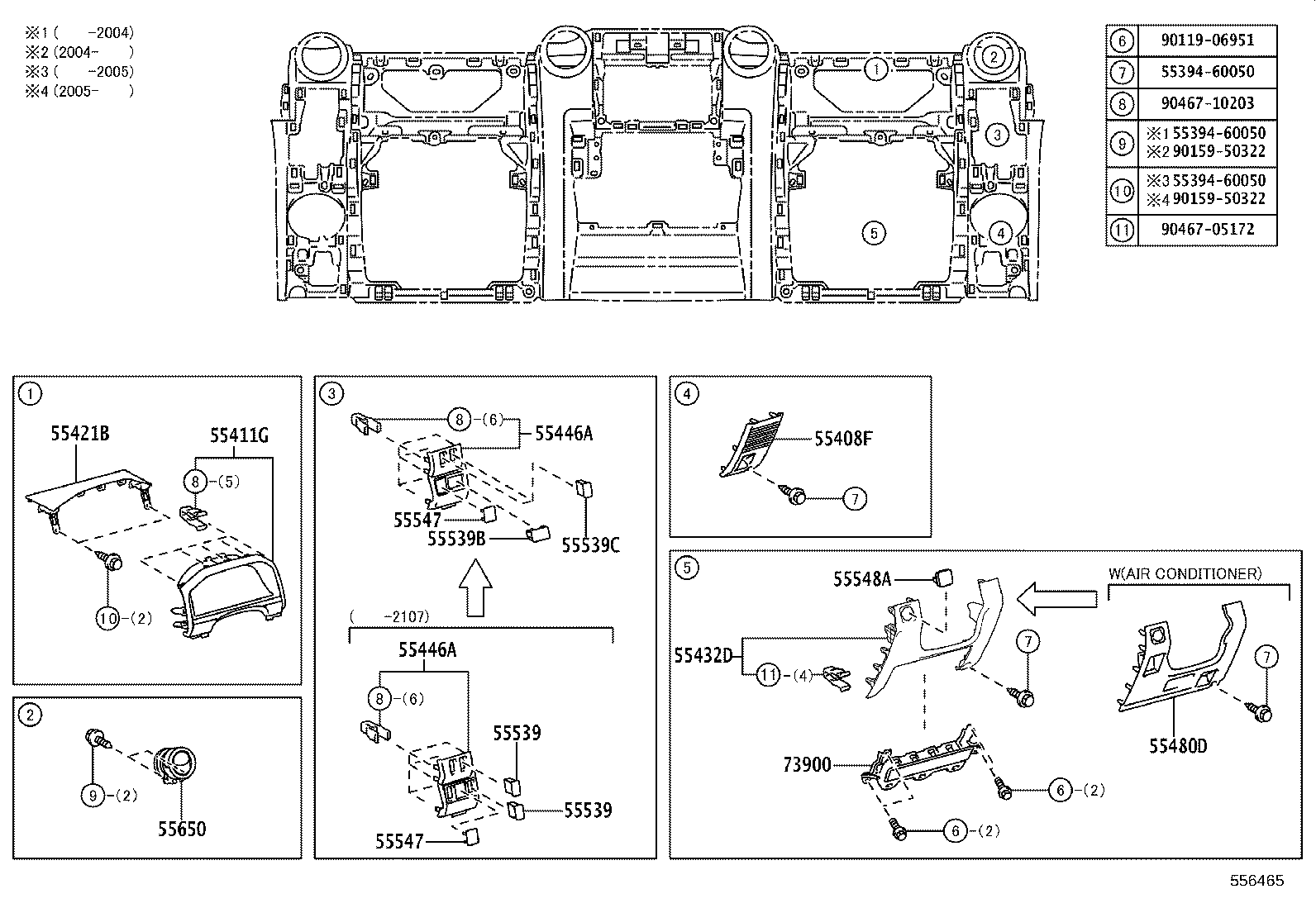 55304-60061 BRACKET SUB-ASSY, INSTRUMENT PANEL BRACKET MOUNTING product image