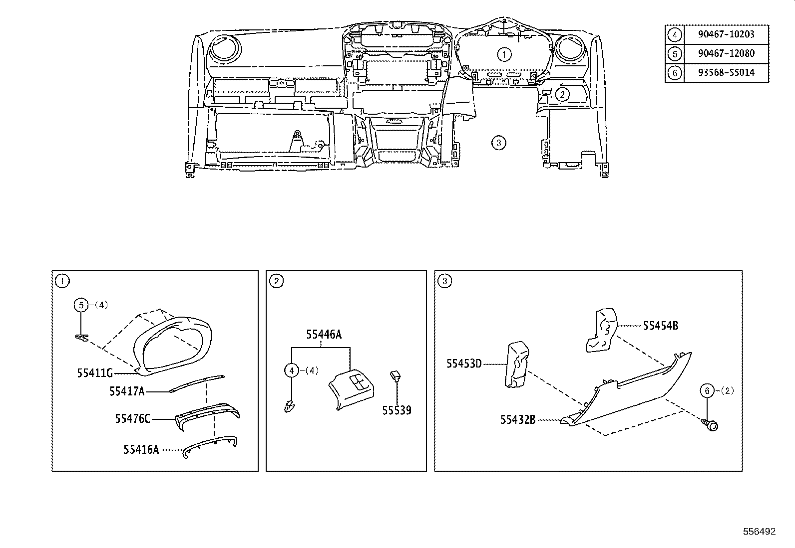 55550-42190 DOOR ASSY, GLOVE COMPARTMENT product image