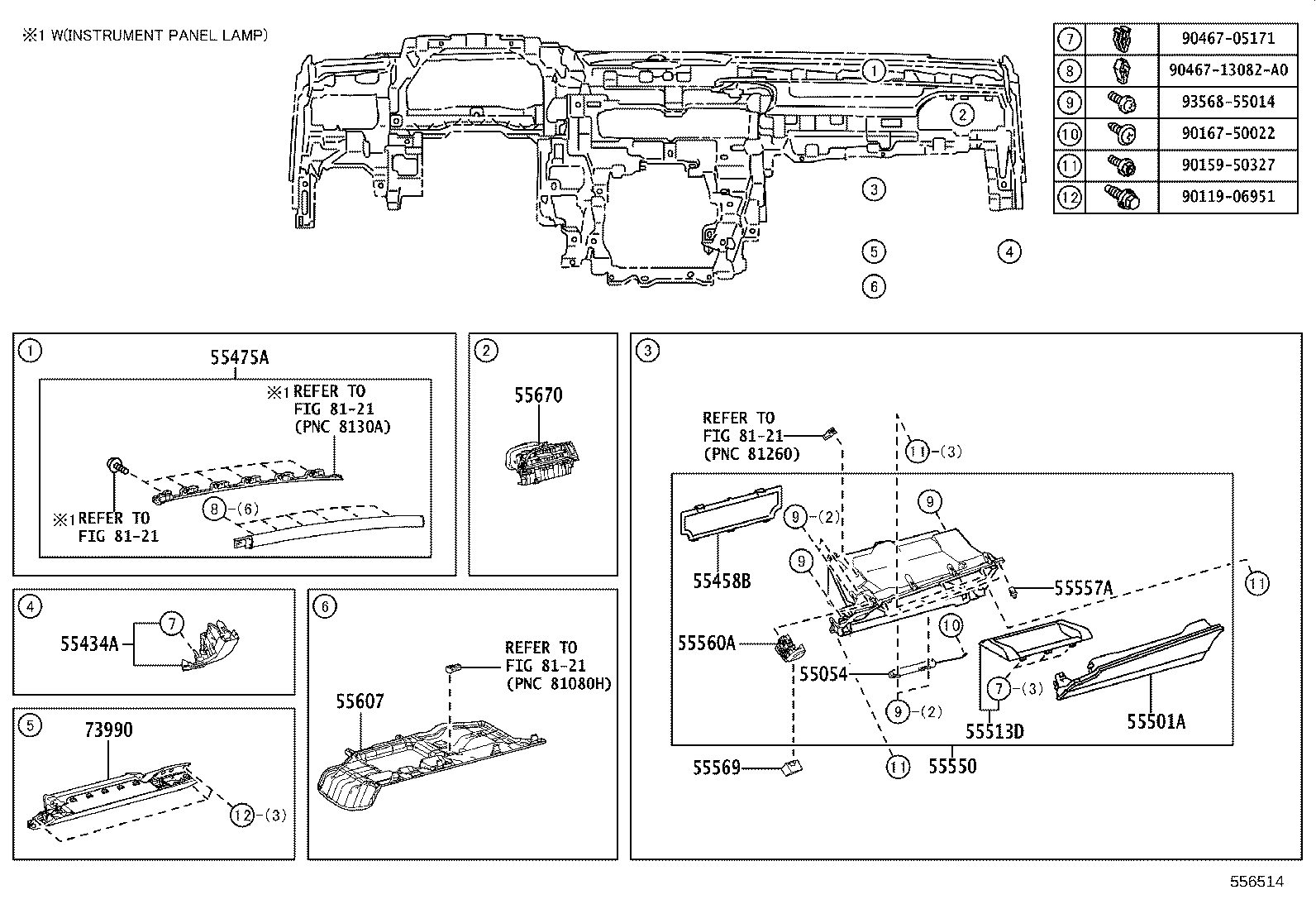 55405-33360 PANEL SUB-ASSY, INSTRUMENT CLUSTER FINISH, CENTER product image