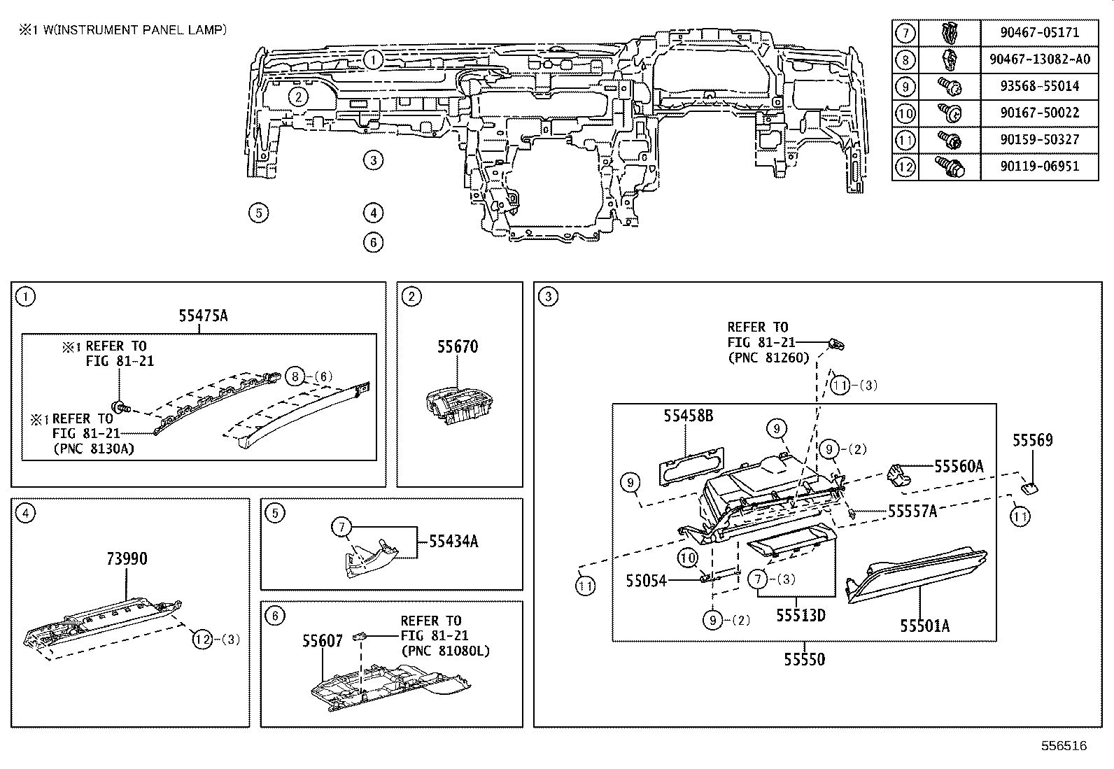 55405-33360 PANEL SUB-ASSY, INSTRUMENT CLUSTER FINISH, CENTER product image