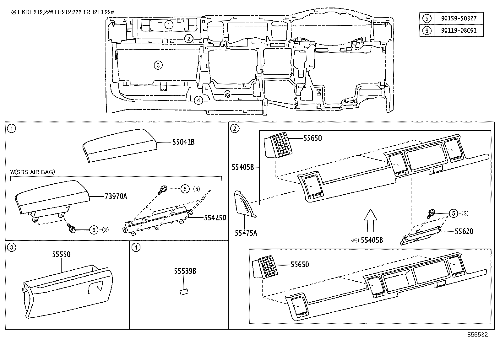 55404-26410 PANEL SUB-ASSY, INSTRUMENT CLUSTER FINISH, NO.2 product image
