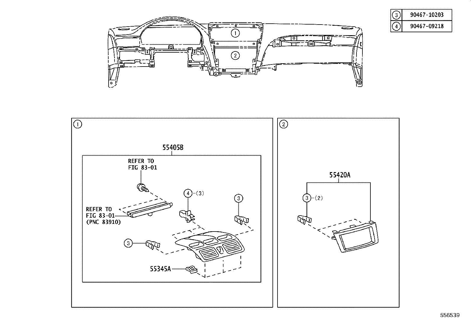 55405-AA080 PANEL SUB-ASSY, INSTRUMENT CLUSTER FINISH, CENTER product image