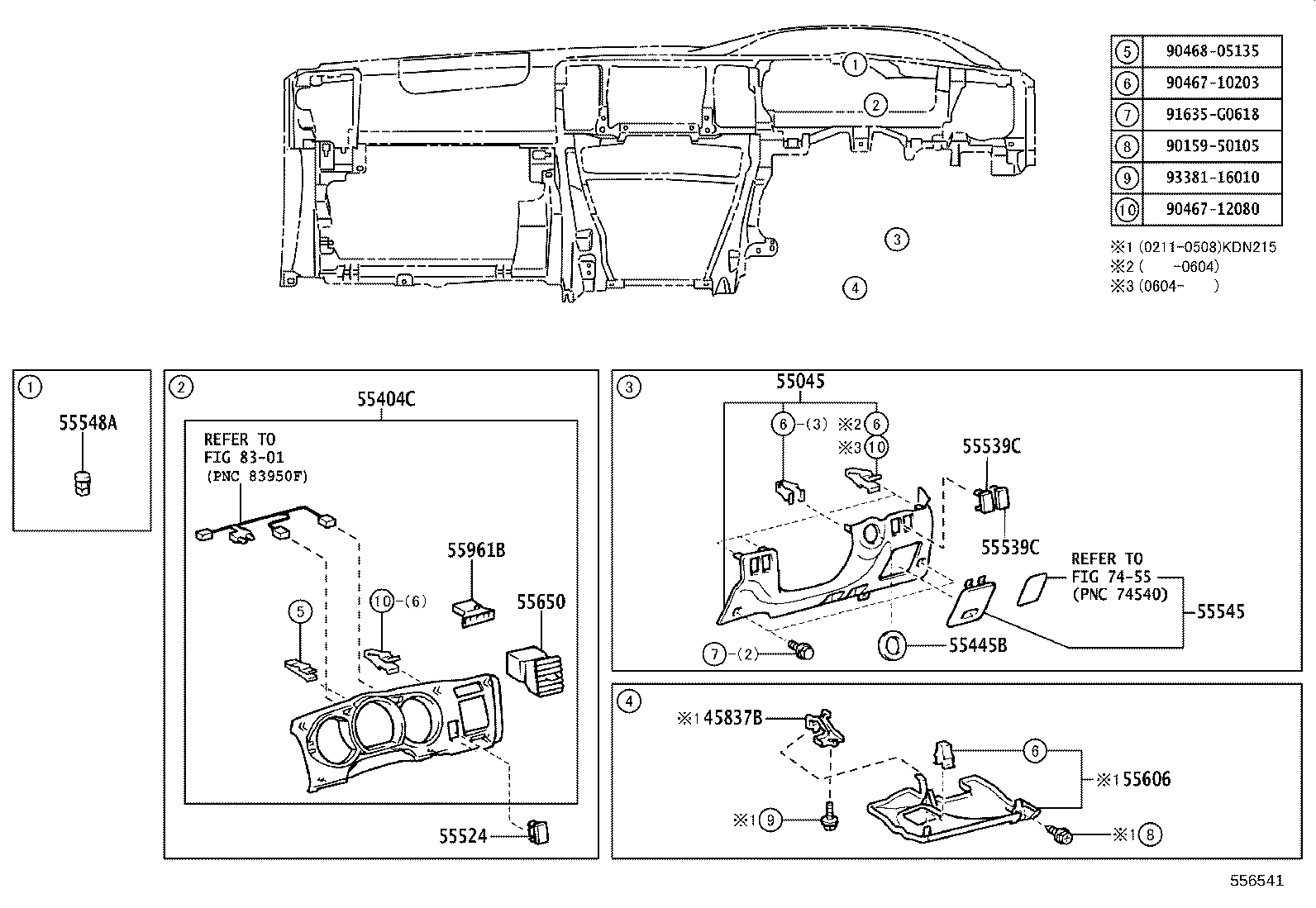 55330-35150 REINFORCEMENT, INSTRUMENT PANEL product image