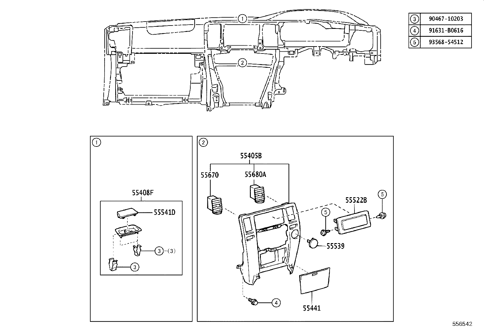 55330-35150 REINFORCEMENT, INSTRUMENT PANEL product image