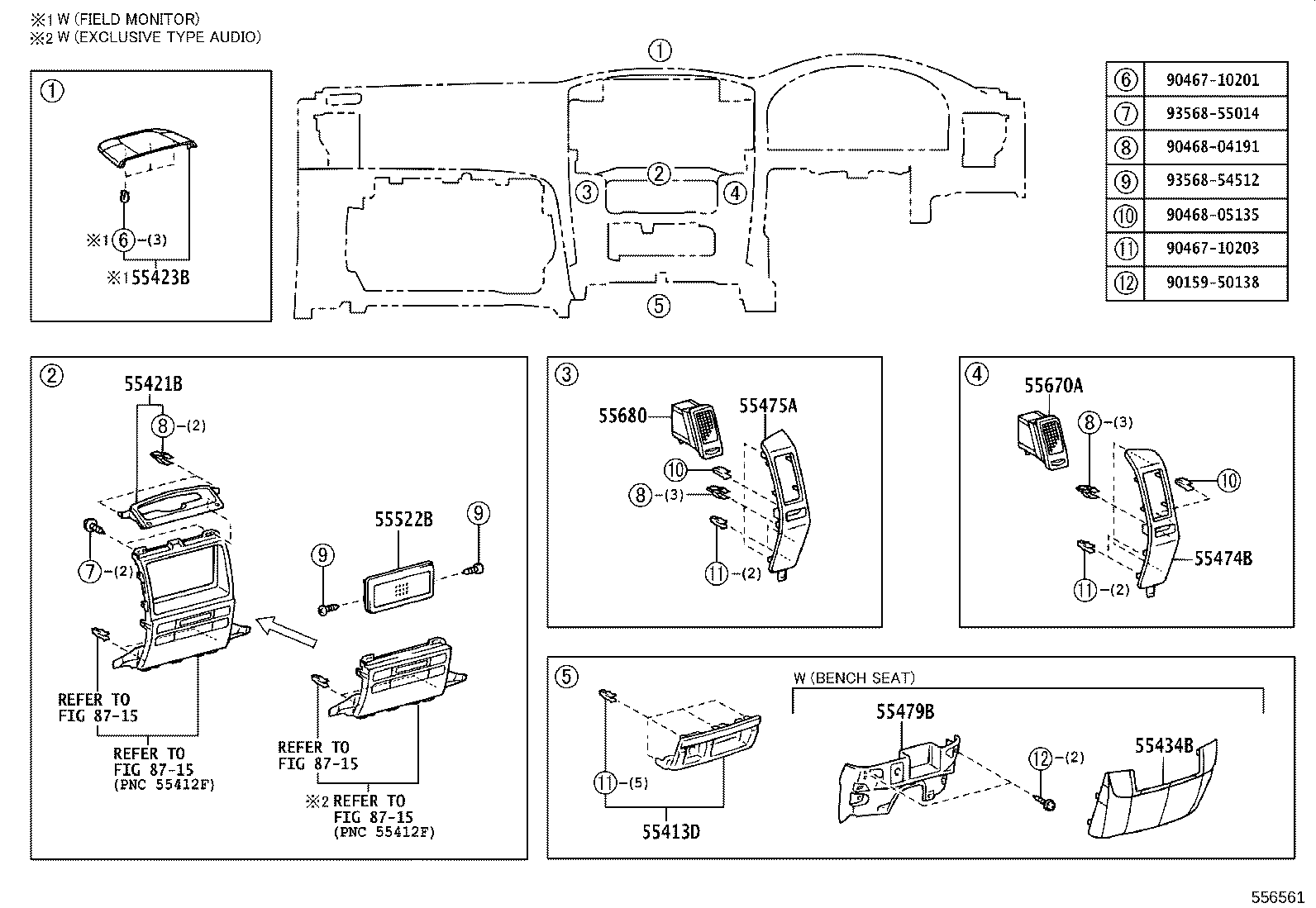 55461-0G010 ORNAMENT, INSTRUMENT PANEL product image