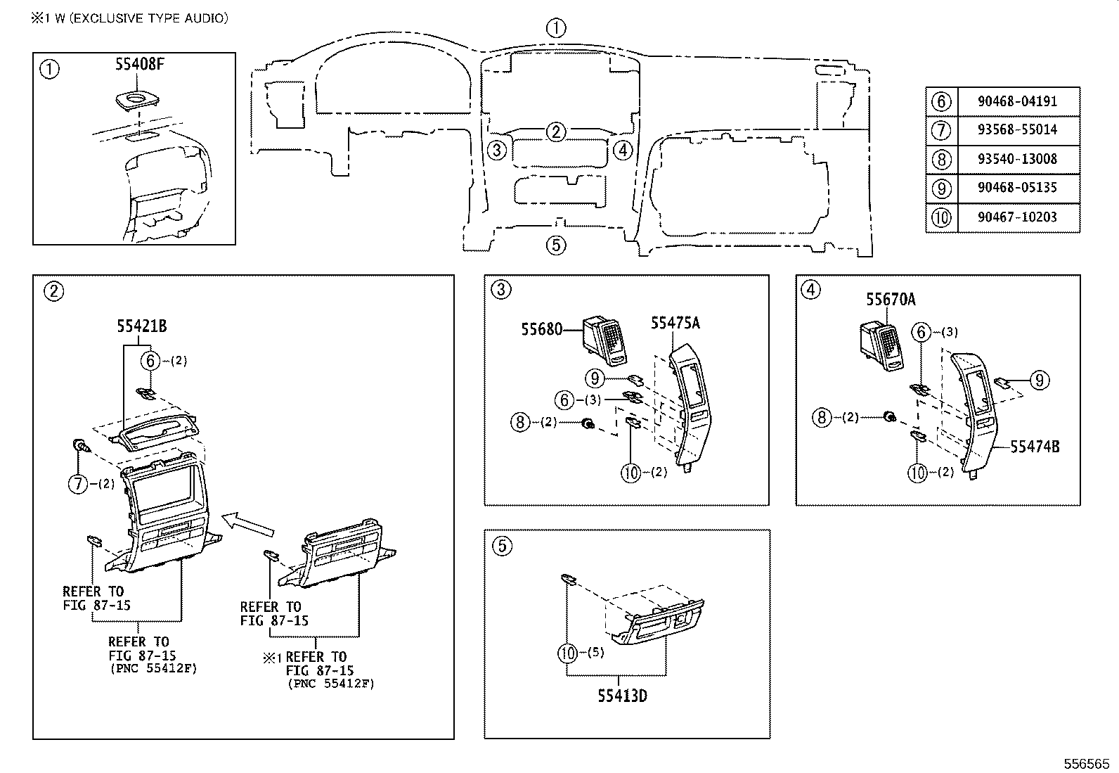 55461-60110 ORNAMENT, INSTRUMENT PANEL product image