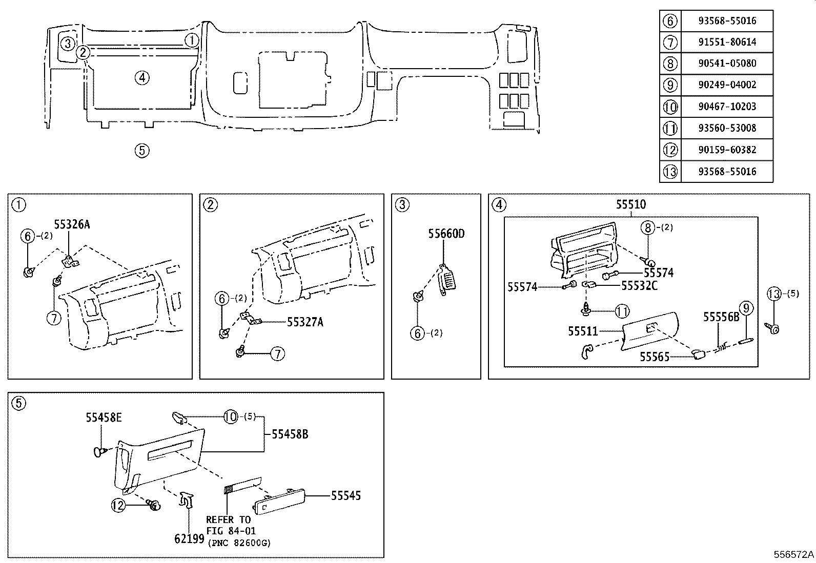 55306-37050 BRACE SUB-ASSY, INSTRUMENT PANEL, NO.1 product image