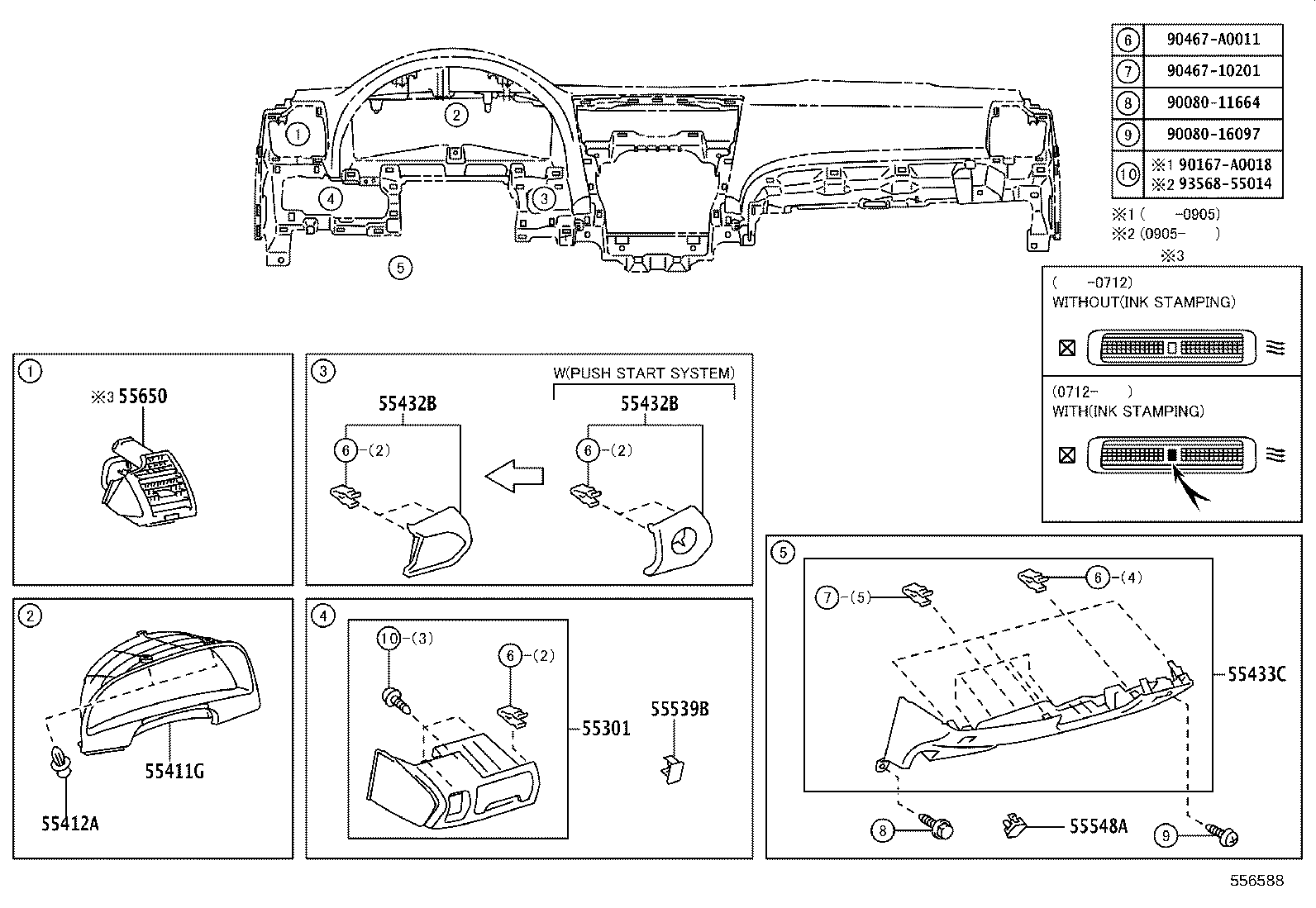 90080-46331 CLIP, PANEL, INSTRUMENT CLUSTER FINISH, END product image