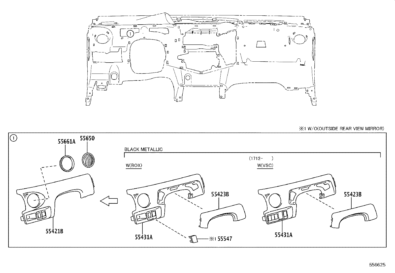 55355-0D110 CUSHION, INSTRUMENT PANEL, NO.1 product image