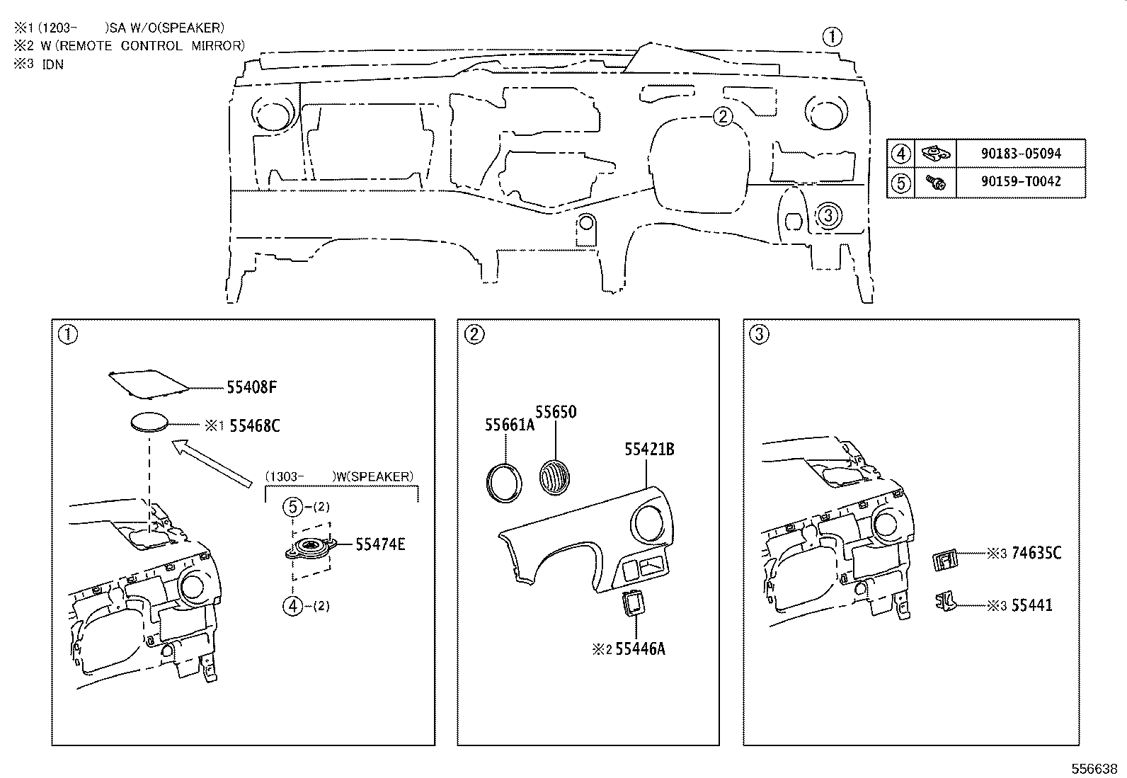 55352-0D010 BRACE, INSTRUMENT PANEL TO FLOOR, NO.2 product image