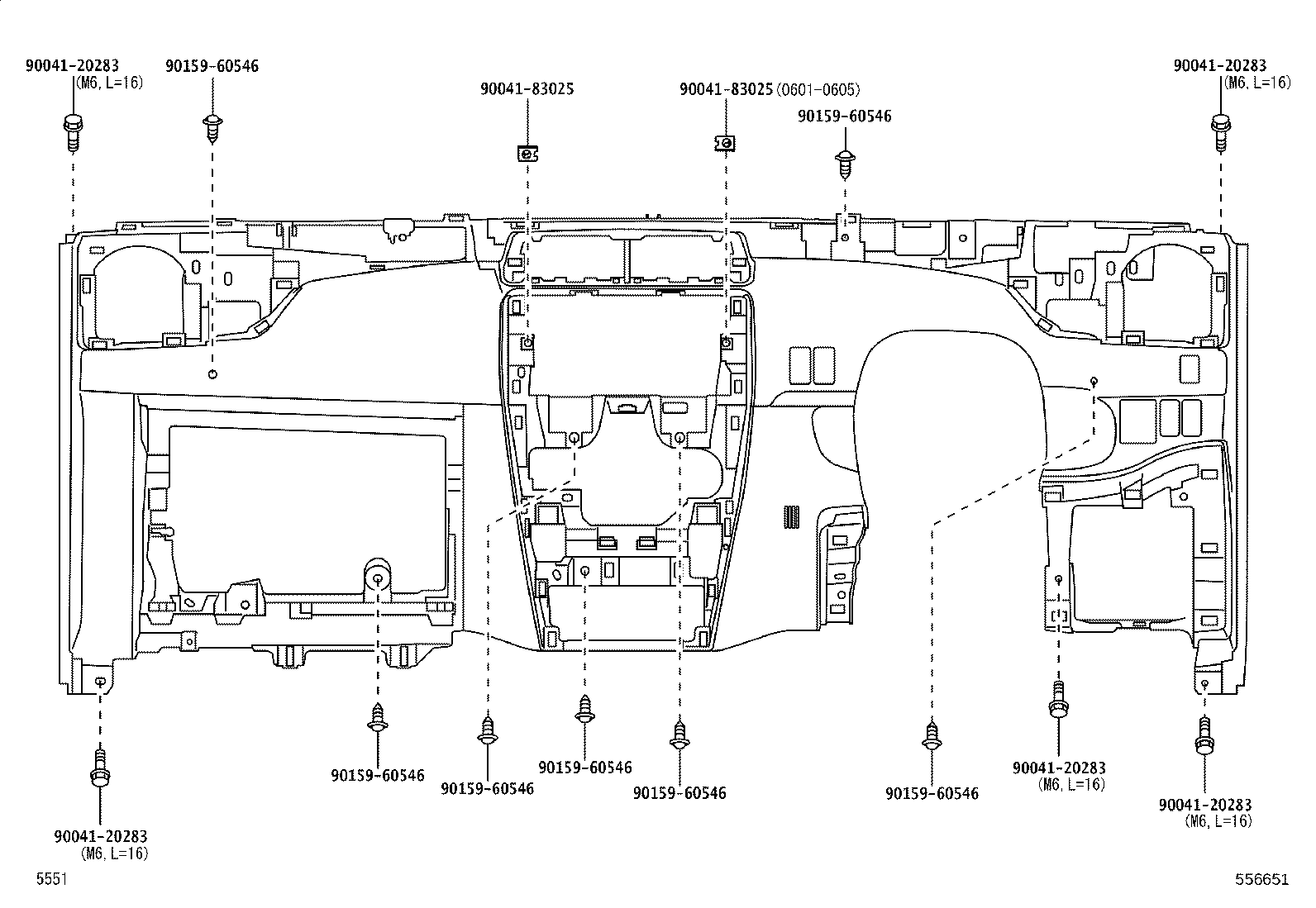 55357-B1020 CUSHION, INSTRUMENT PANEL, NO.3 product image