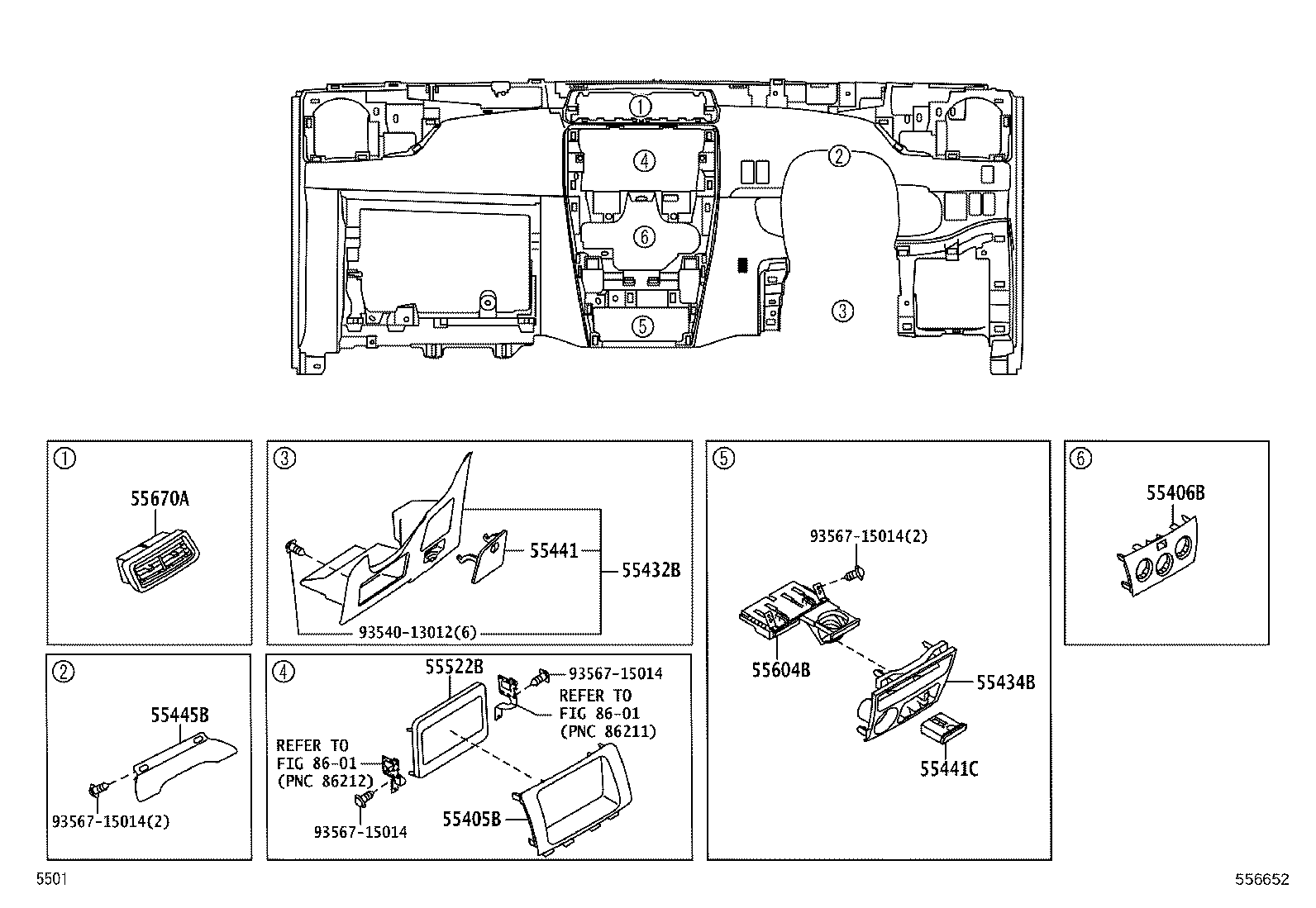 55357-B1020 CUSHION, INSTRUMENT PANEL, NO.3 product image