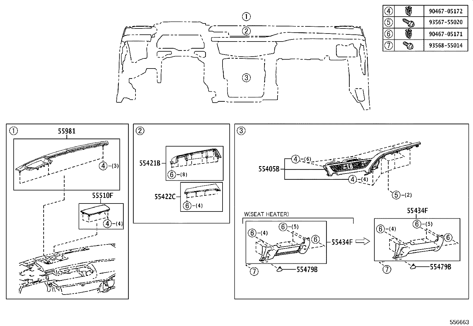 55330-76080 REINFORCEMENT ASSY, INSTRUMENT PANEL product image