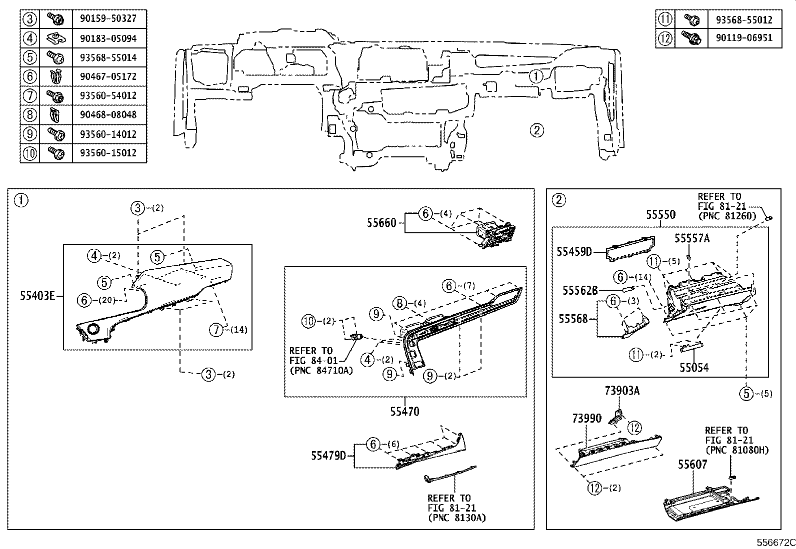 55318-62090-C0 PANEL, INSTRUMENT SIDE, NO.2 product image