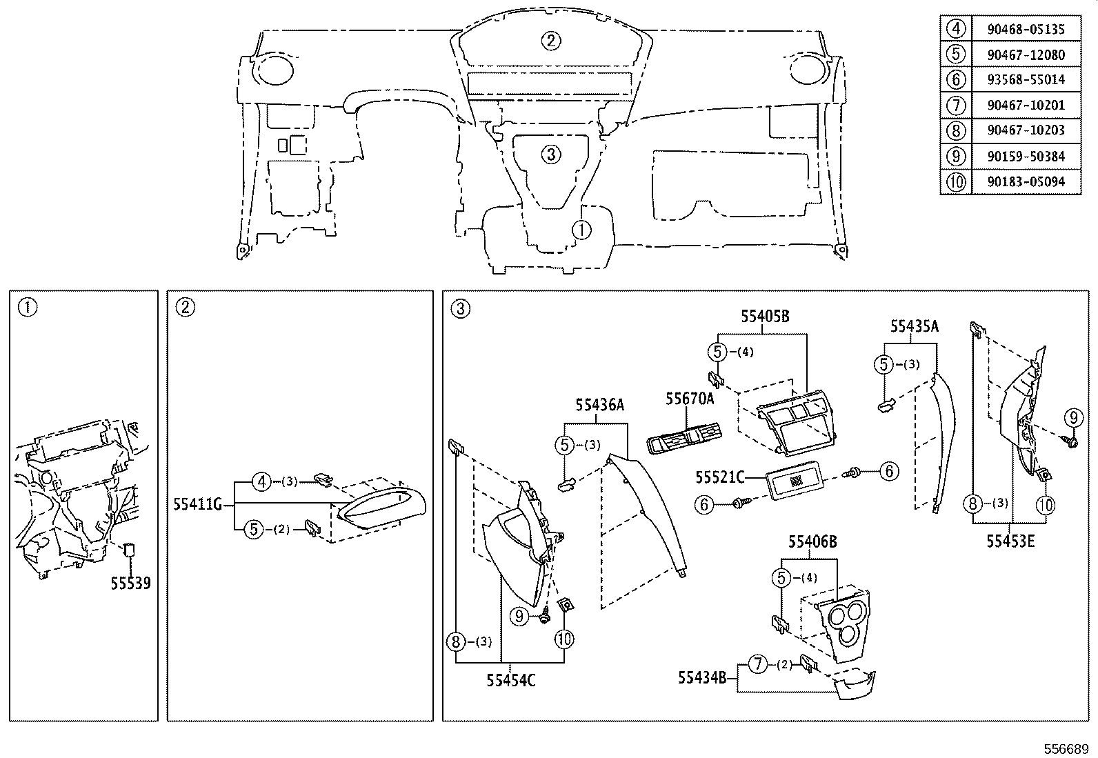 55337-52020 REINFORCEMENT, INSTRUMENT PANEL SUB product image