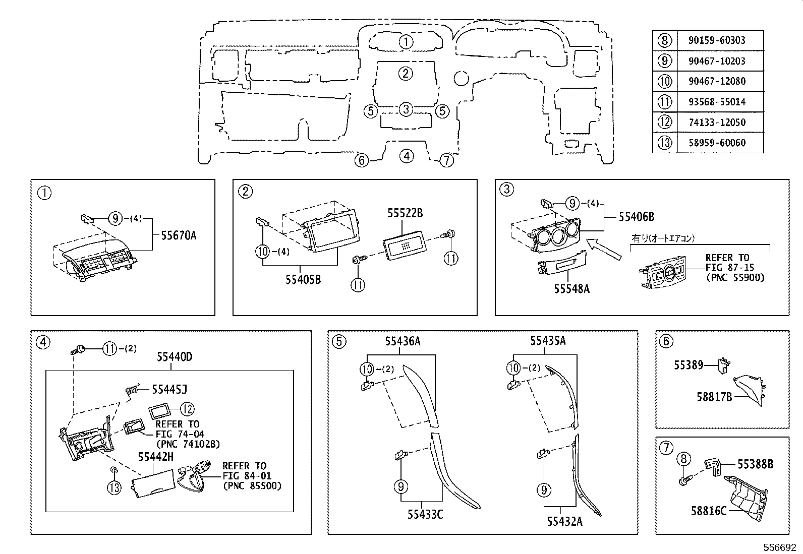 55405-12B40 PANEL SUB-ASSY, INSTRUMENT CLUSTER FINISH, CENTER product image