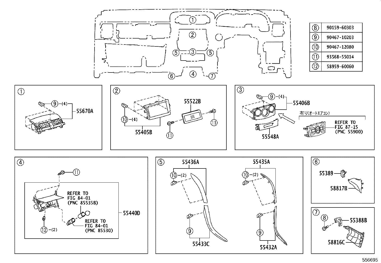 55405-12B40 PANEL SUB-ASSY, INSTRUMENT CLUSTER FINISH, CENTER product image