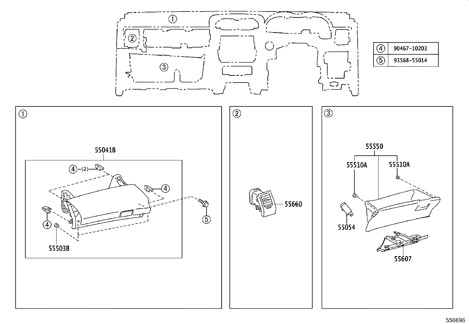 55405-12B40 PANEL SUB-ASSY, INSTRUMENT CLUSTER FINISH, CENTER product image