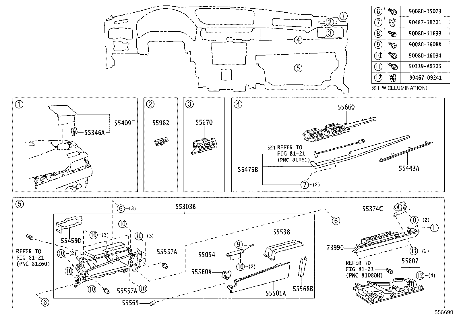 55404-06090 PANEL SUB-ASSY, INSTRUMENT CLUSTER FINISH product image