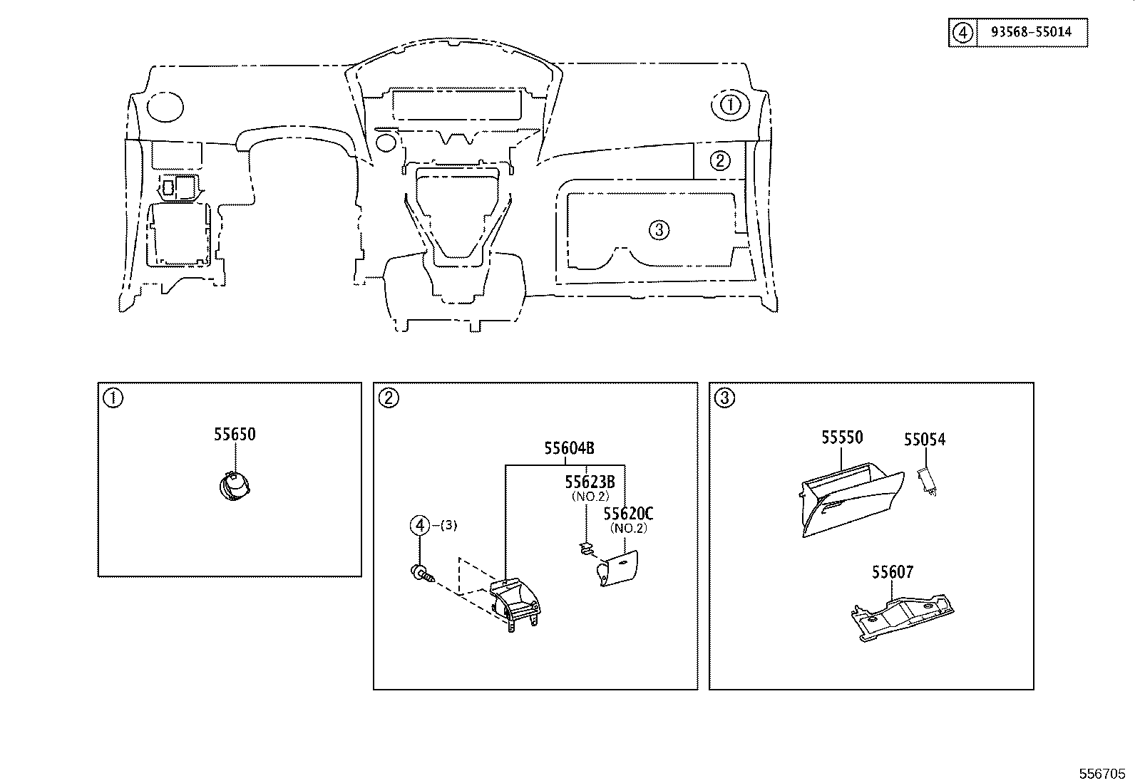 55330-0D280 REINFORCEMENT, INSTRUMENT PANEL product image