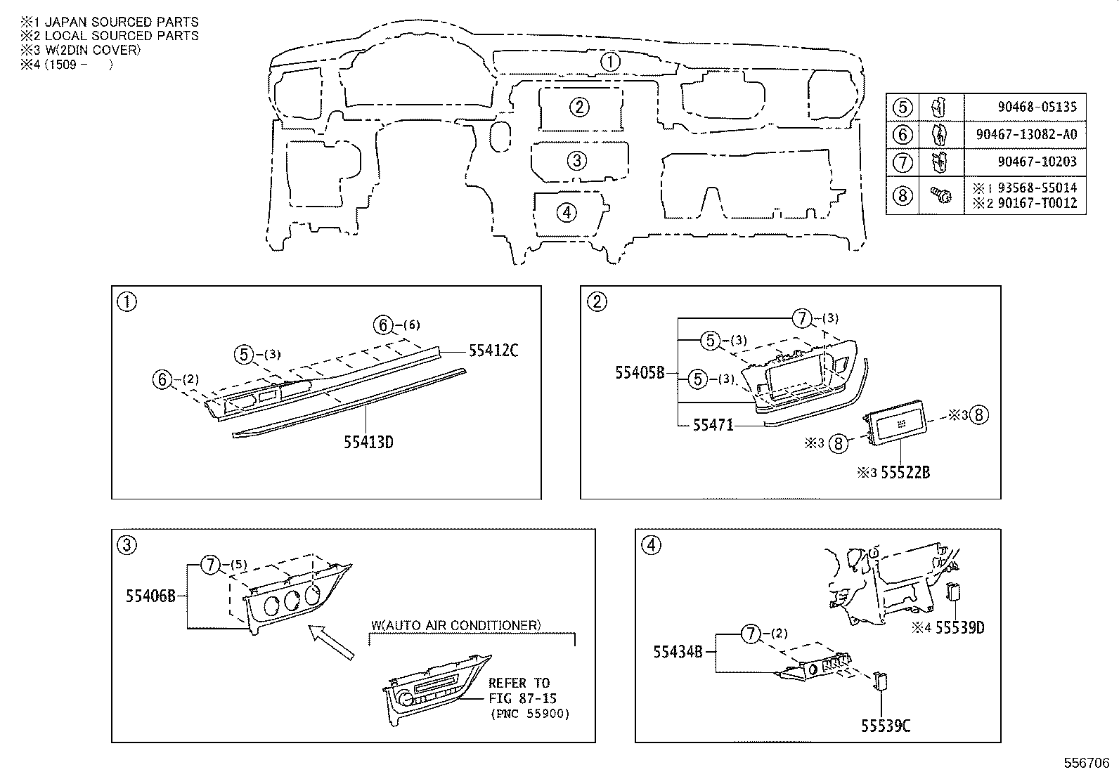 55405-YP010 PANEL SUB-ASSY, INSTRUMENT CLUSTER FINISH, CENTER product image