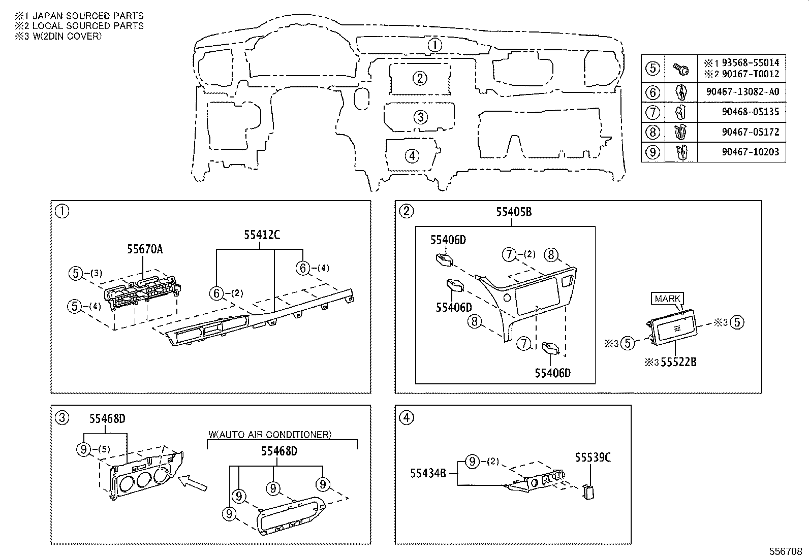 55405-YP010 PANEL SUB-ASSY, INSTRUMENT CLUSTER FINISH, CENTER product image