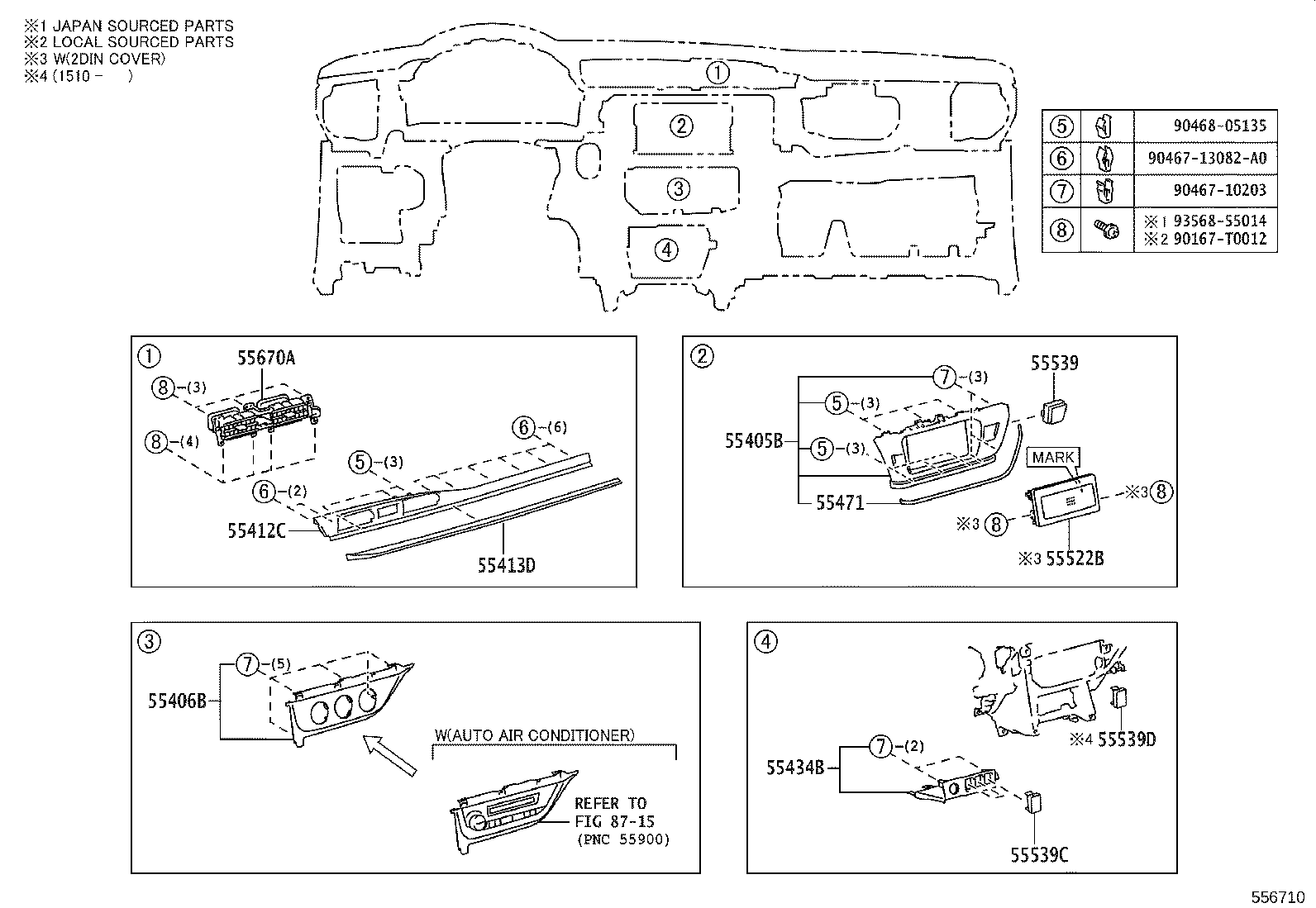 55405-YP010 PANEL SUB-ASSY, INSTRUMENT CLUSTER FINISH, CENTER product image