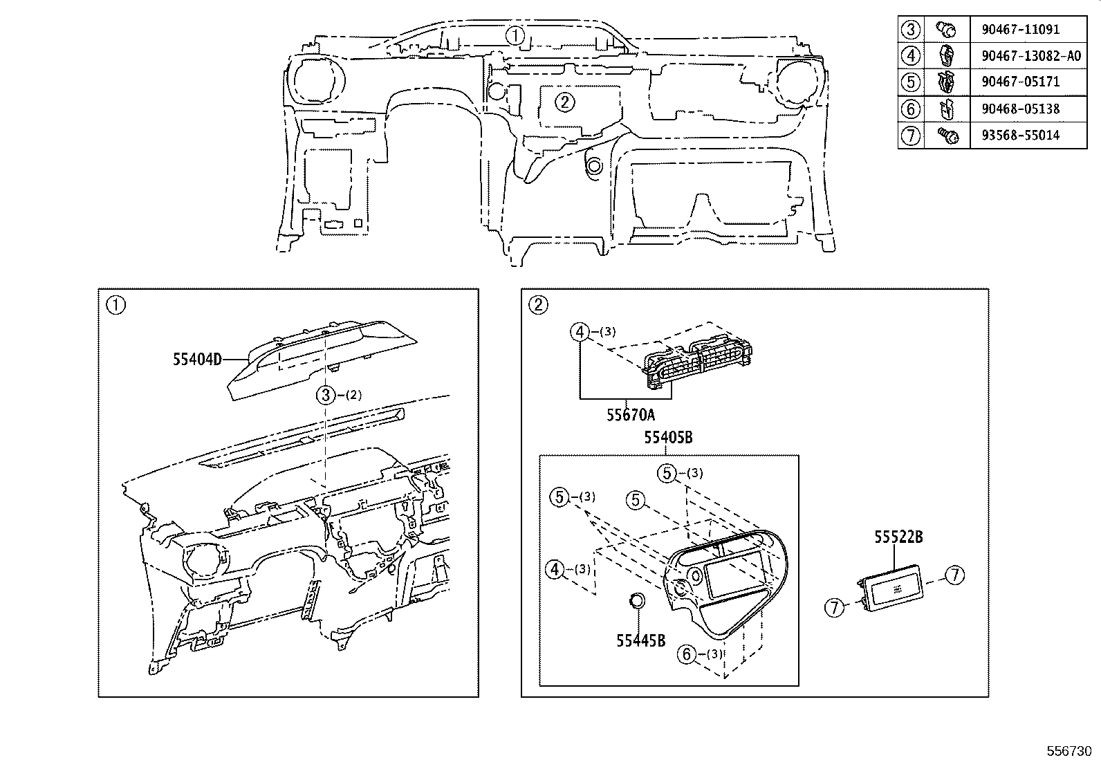 55330-52680 REINFORCEMENT ASSY, INSTRUMENT PANEL product image