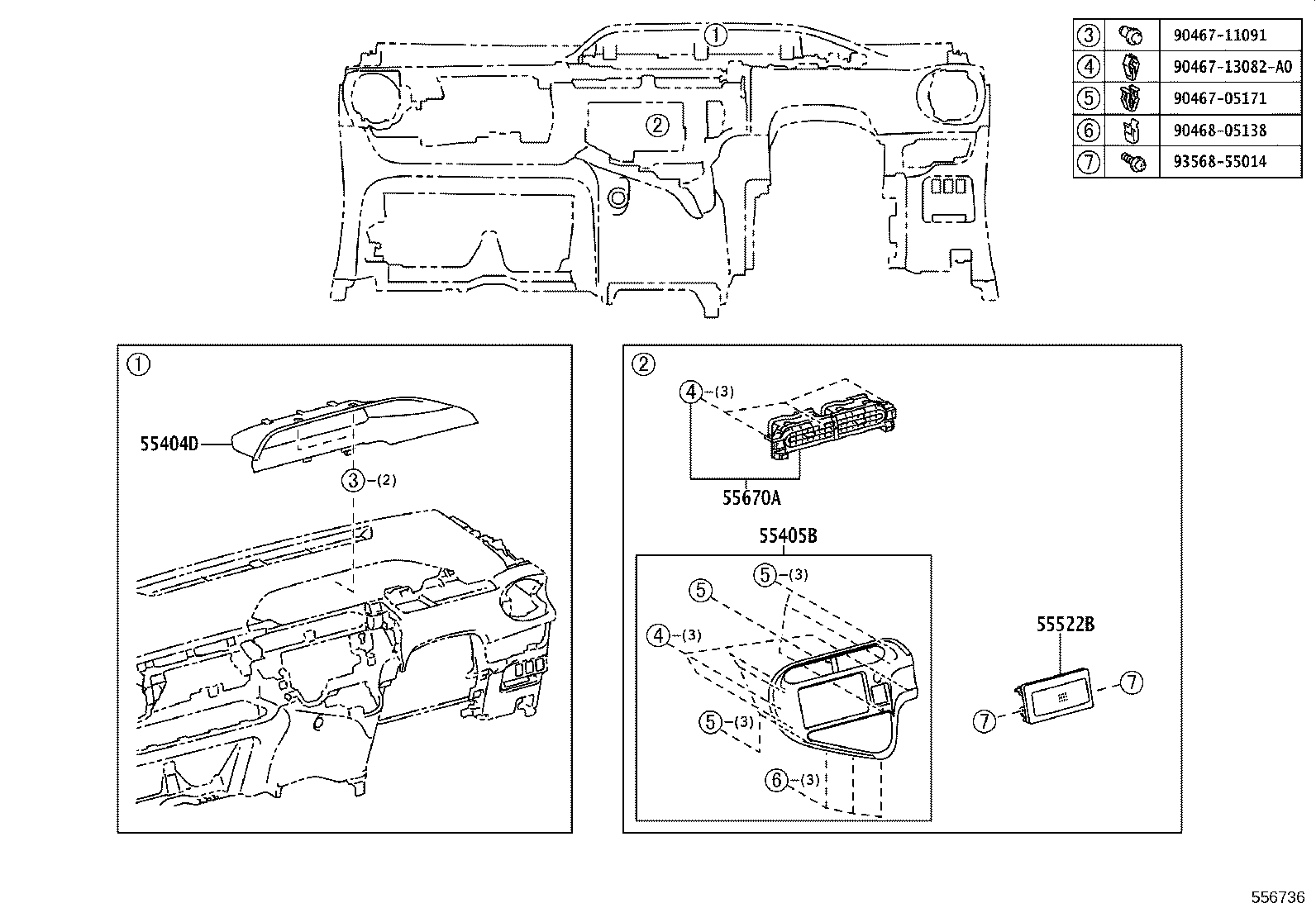 55330-52680 REINFORCEMENT ASSY, INSTRUMENT PANEL product image