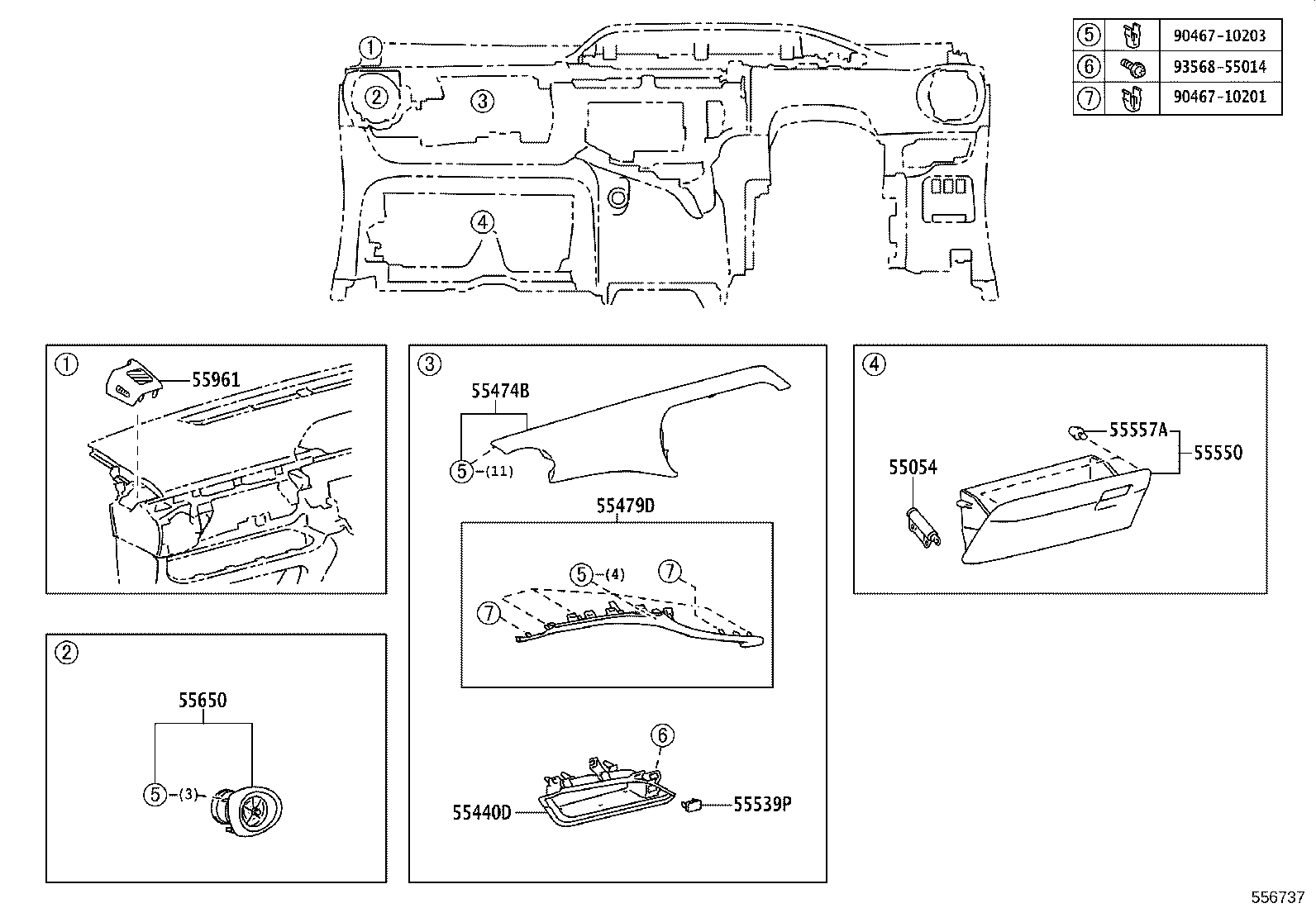 55330-52680 REINFORCEMENT ASSY, INSTRUMENT PANEL product image