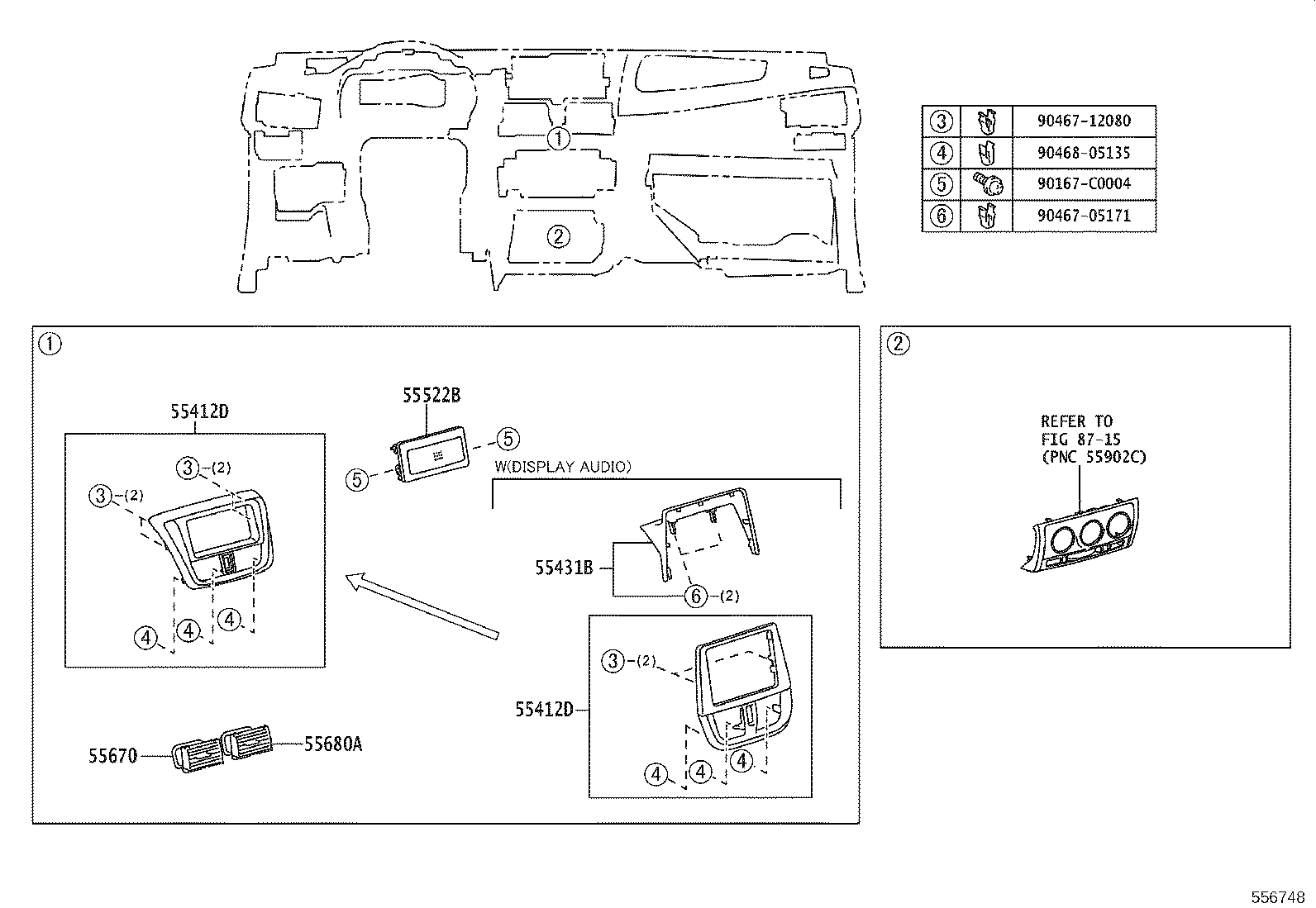 55355-0D151 CUSHION, INSTRUMENT PANEL, NO.1 product image