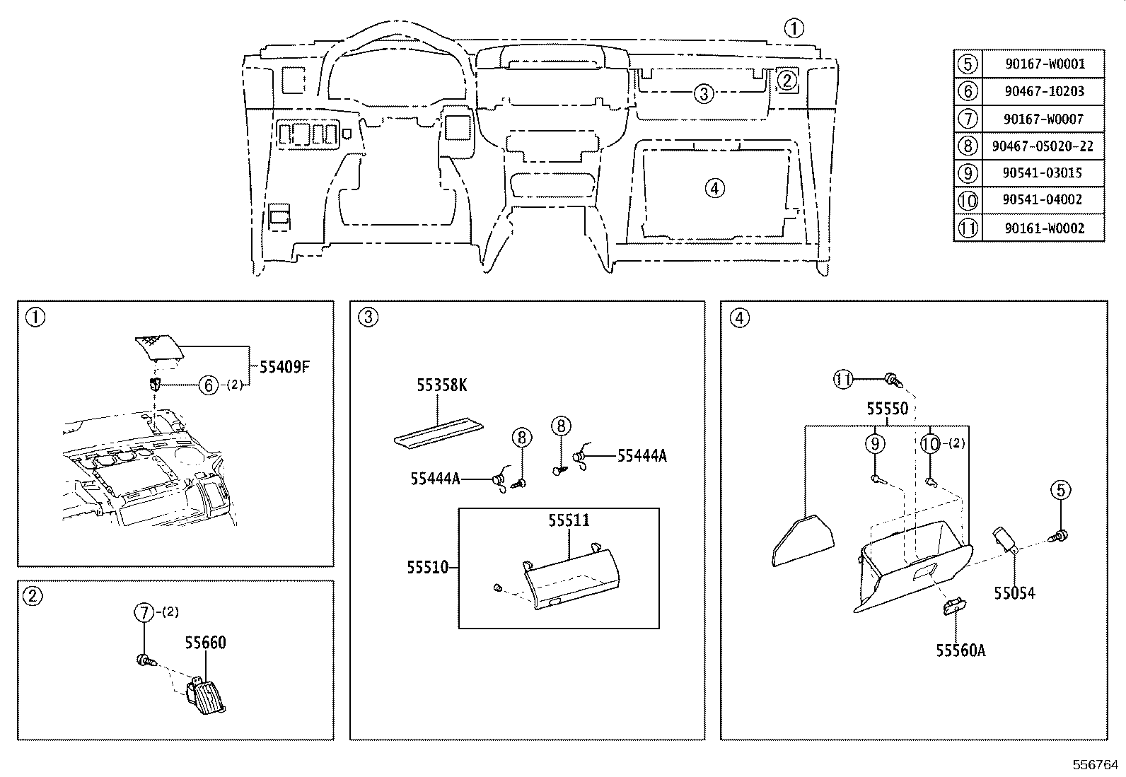 69065-64020 CYLINDER SUB-ASSY, AIR BAG CUT OFF SW product image