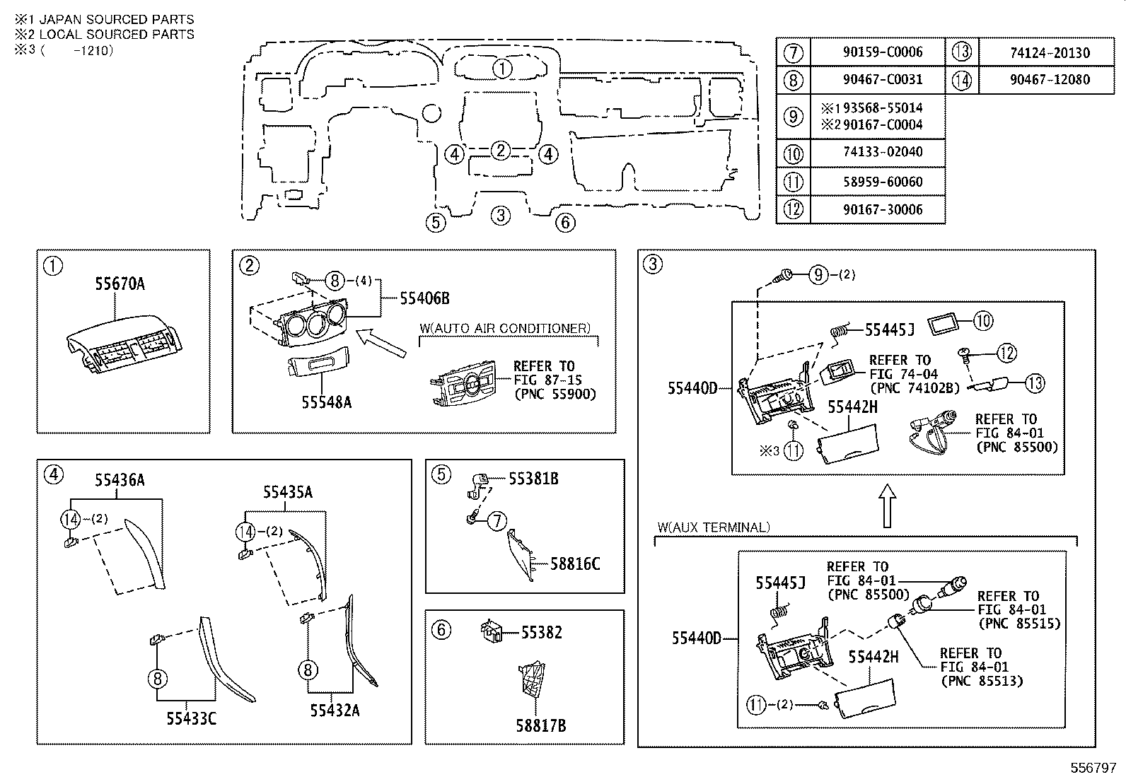 55355-02110 CUSHION, INSTRUMENT PANEL, NO.1 product image