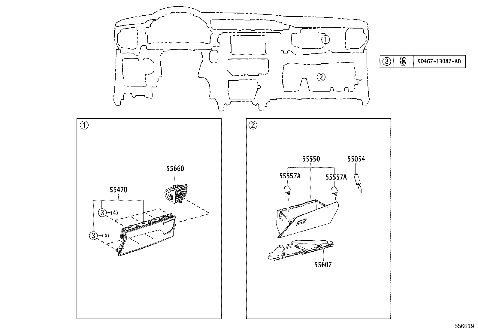 55330-02810 REINFORCEMENT, INSTRUMENT PANEL product image