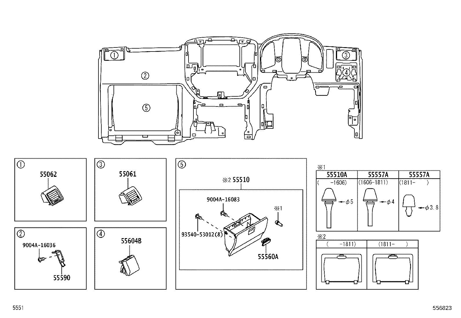 55217-B2010 RETAINER, DASH PANEL SILENCER product image