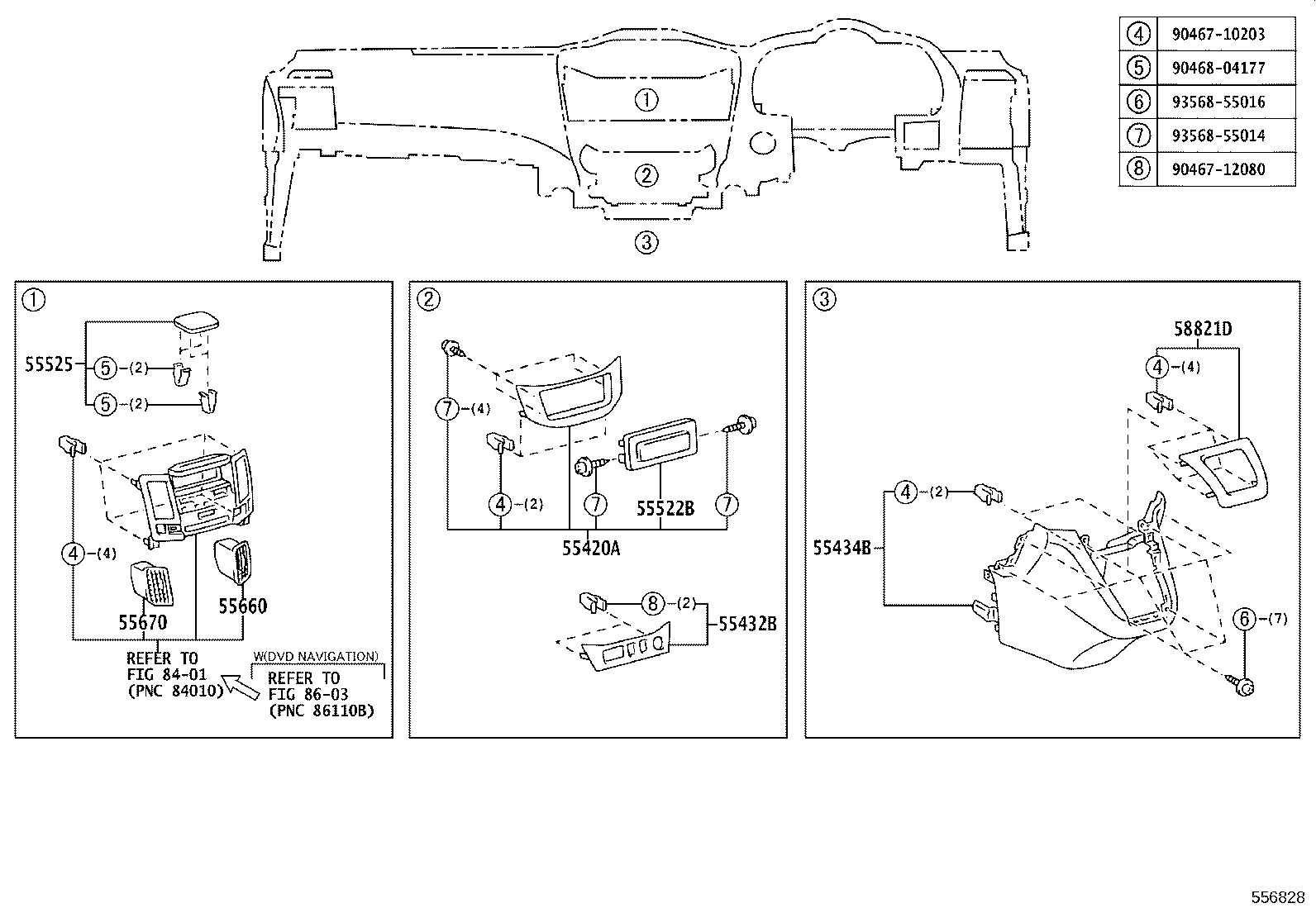 55328-48041 PIN, INSTRUMENT PANEL, NO.1 product image