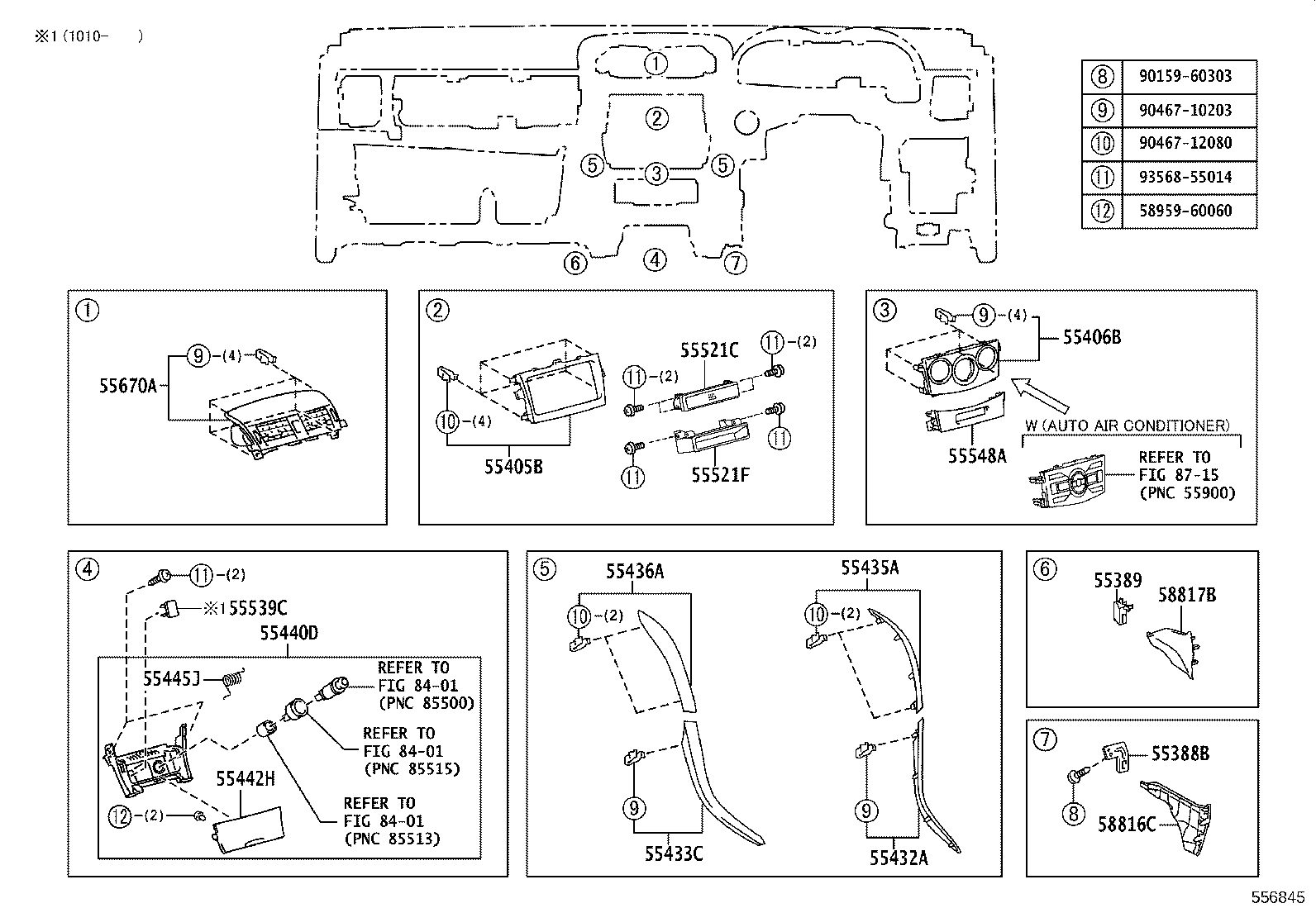55307-12430 BRACE SUB-ASSY, INSTRUMENT PANEL, NO.2 product image