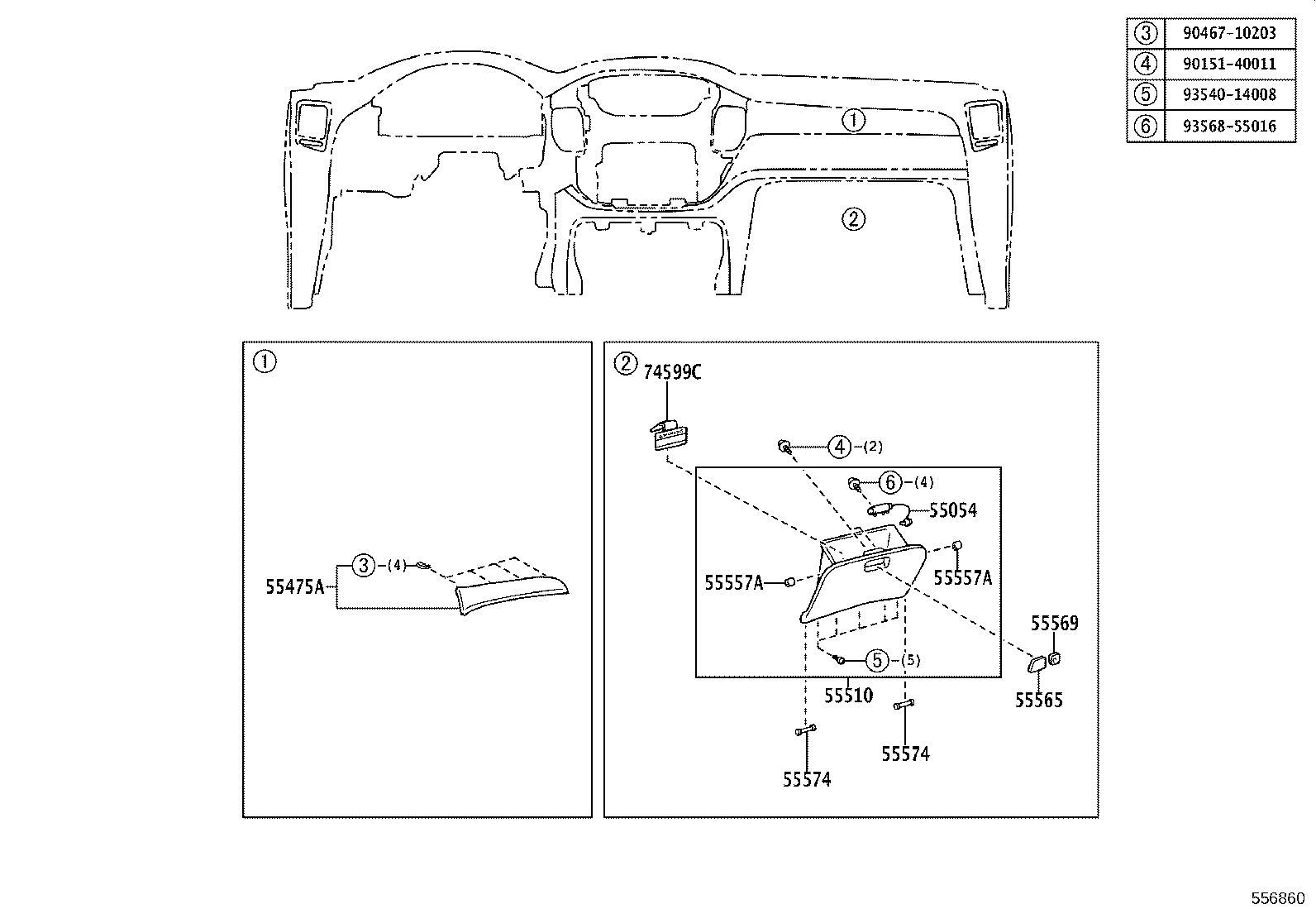 55972-48030 DUCT, SIDE DEFROSTER NOZZLE, NO.2 product image
