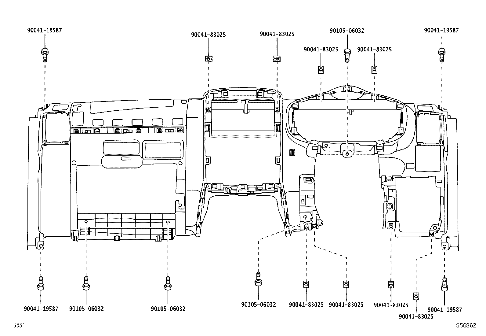 55355-B4010 CUSHION, INSTRUMENT PANEL, NO.1 product image