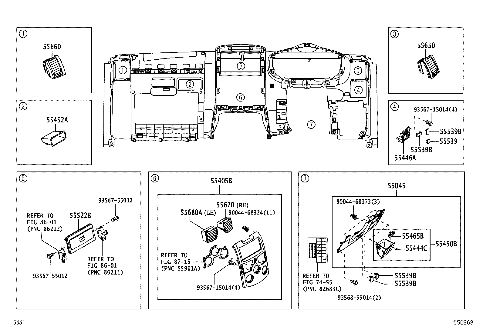 55355-B4010 CUSHION, INSTRUMENT PANEL, NO.1 product image