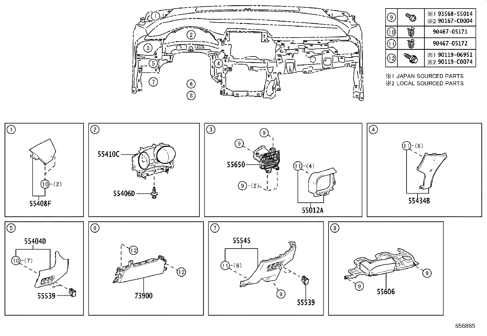 55405-F4160 PANEL SUB-ASSY, INSTRUMENT CLUSTER FINISH, CENTER product image